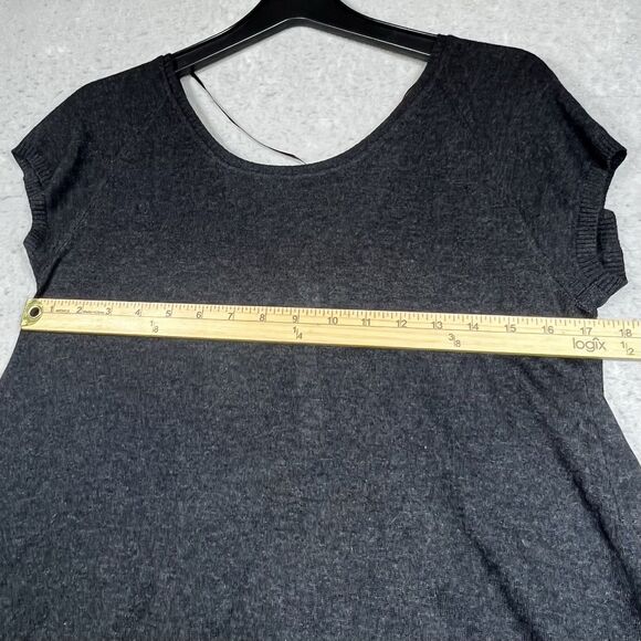 Lululemon Shirt Top Womens Size 10 Gray Flowy Short Sleeve Top Stretch - Picture 5 of 9